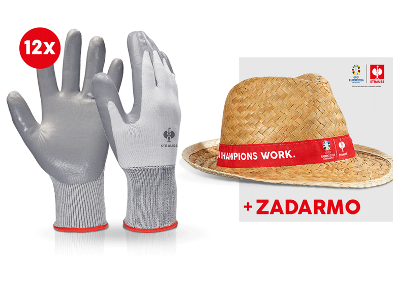 12x nitrilové rukavice Flexible + klobúk EURO2024
