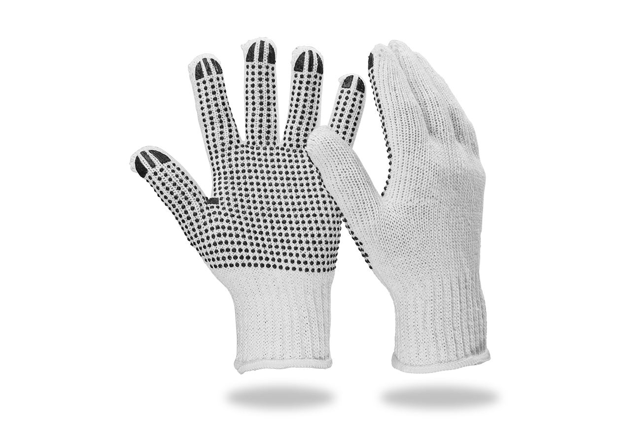 S povrchovou úpravou: Úpletové rukavice z PVC Black-Point