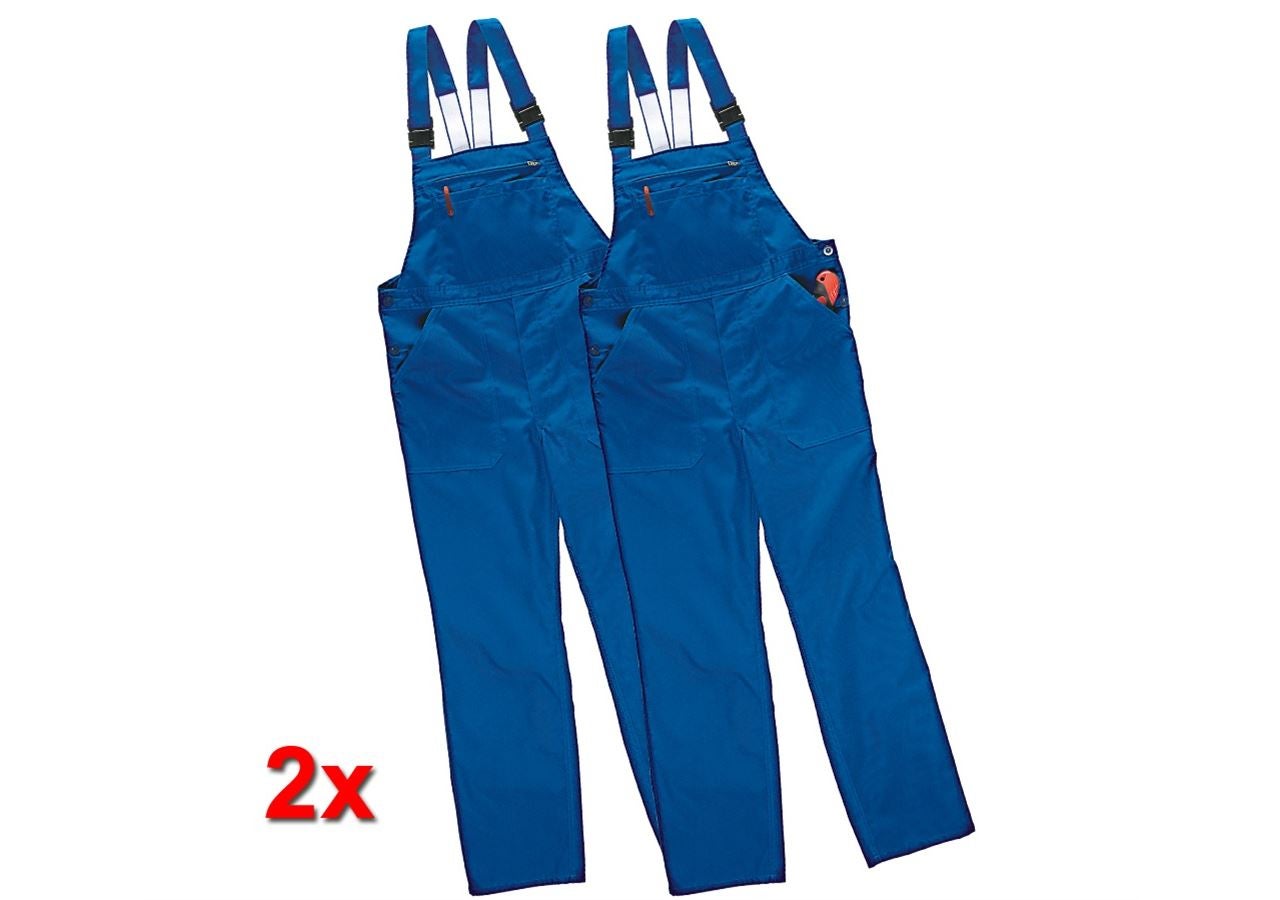 Pracovné nohavice: Nohavice s náprsenkou Economy, balenie 2 ks + nevadzovo modrá