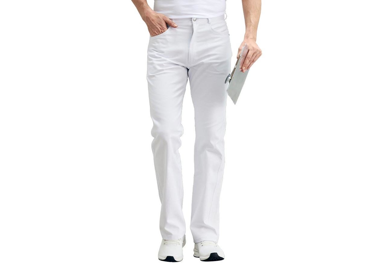 Pracovné nohavice: Pánske džínsy Daniel + biela