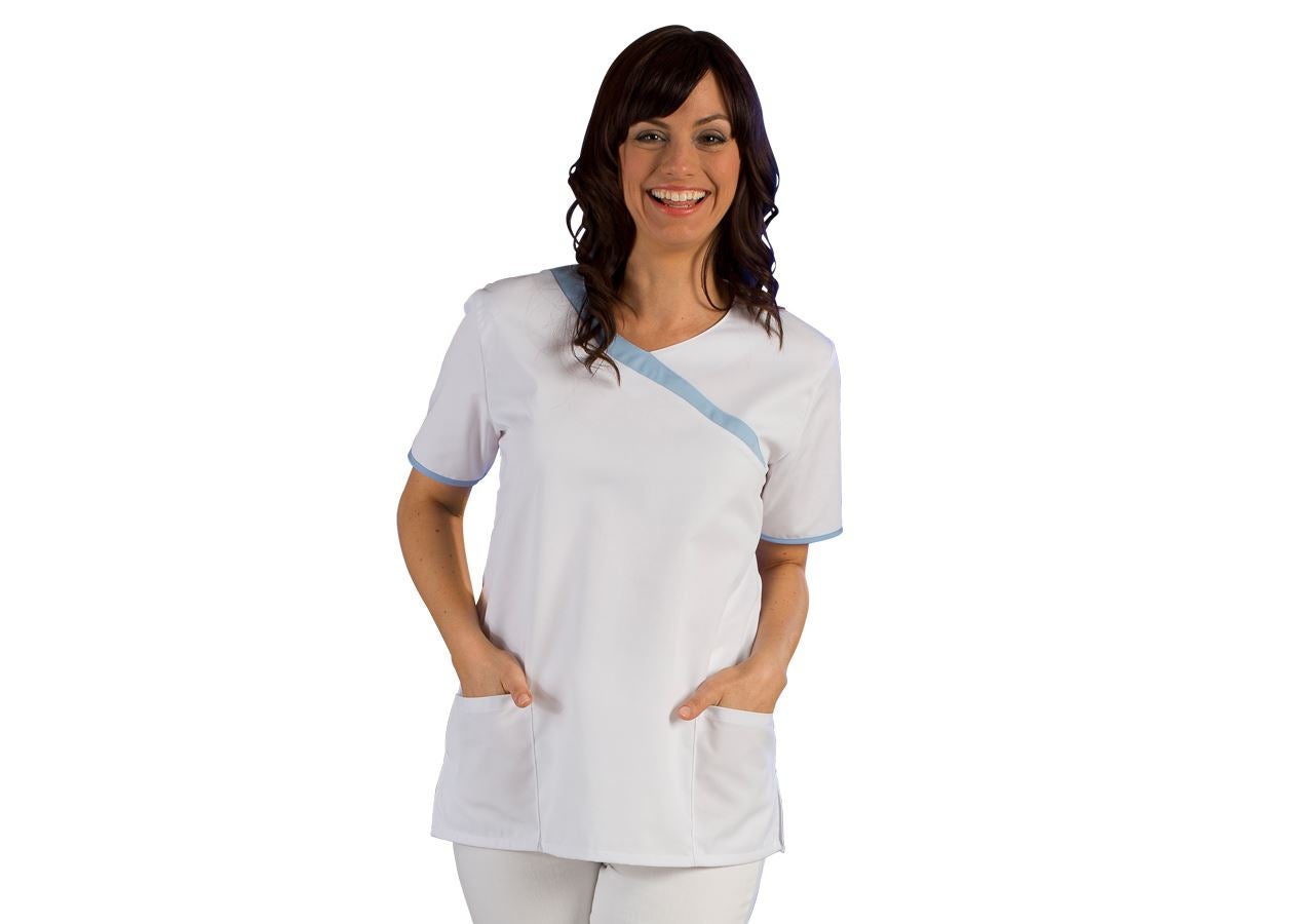 Tričká, pulóvre a košele: Pracovná košeľa Maren + biela/svetlomodrá