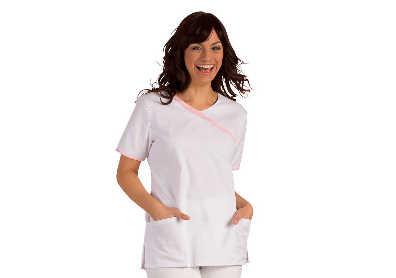 Tričká, pulóvre a košele: Pracovná košeľa Maren + biela/ružová