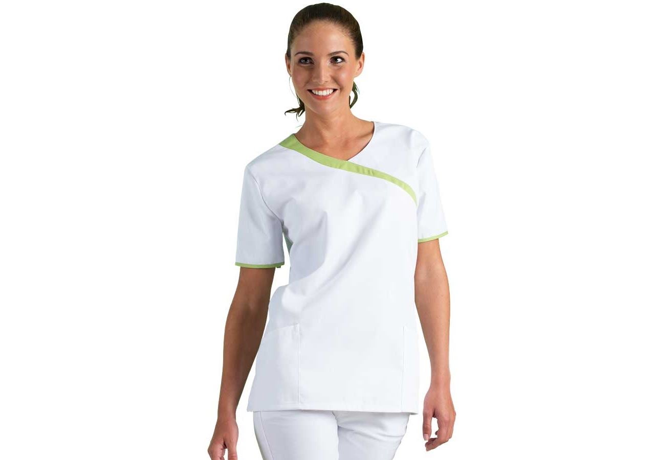 Tričká, pulóvre a košele: Pracovná košeľa Maren + biela/jablková zelená