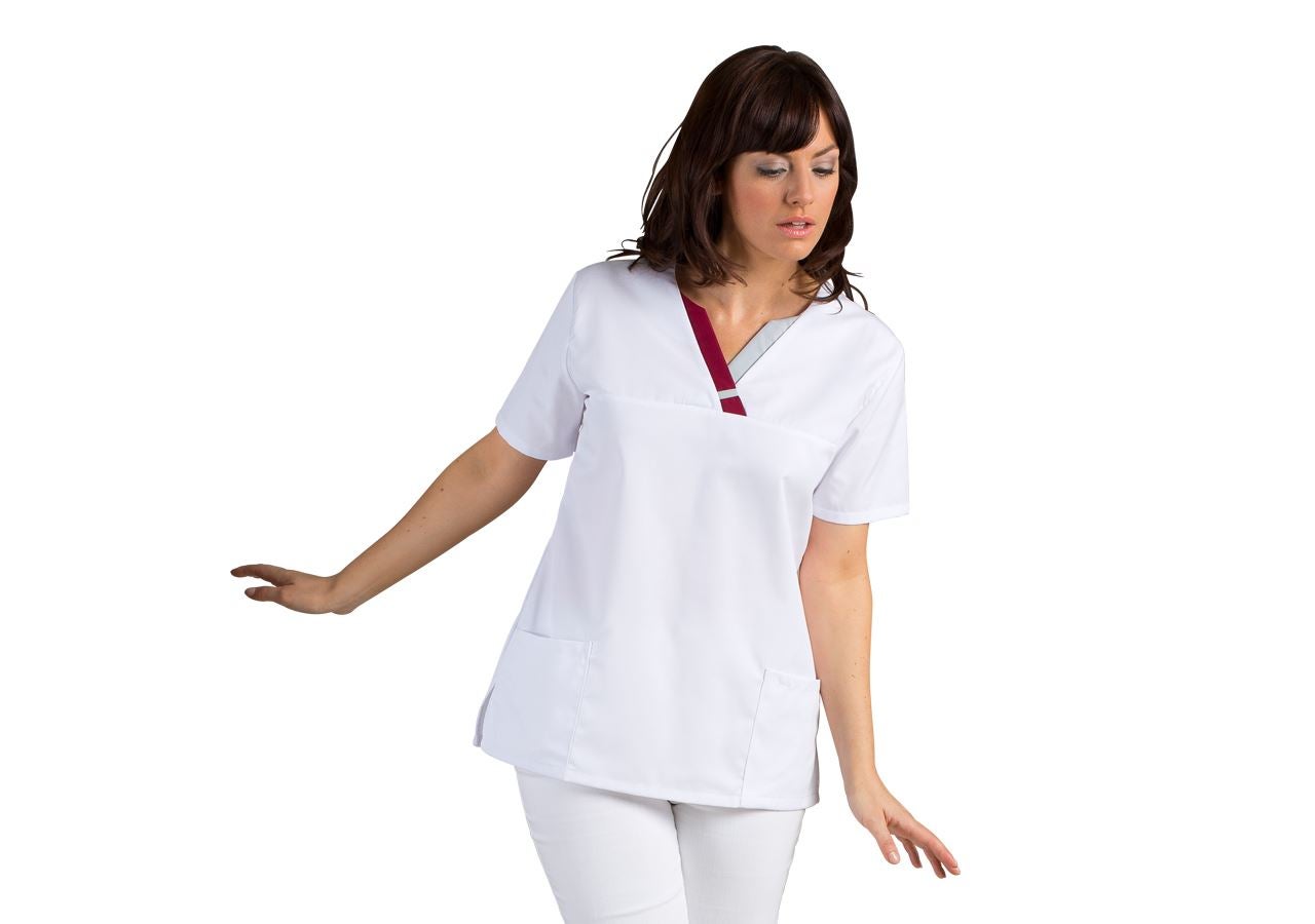 Tričká, pulóvre a košele: Pracovná košeľa Tamara + biela/bordová/sivá