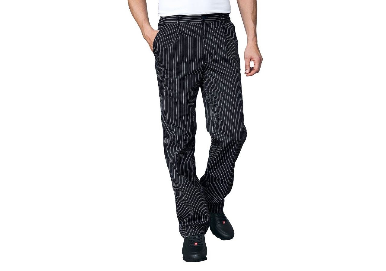 Pracovné nohavice: Kuchárske nohavice Elegance + čierna/biela