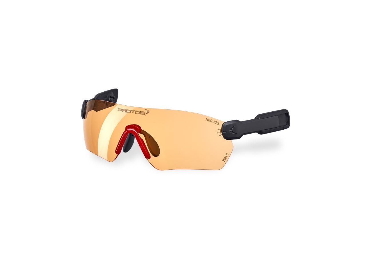 Ochranné okuliare: Ochranné okuliare e.s. Protos® Integral + oranžová