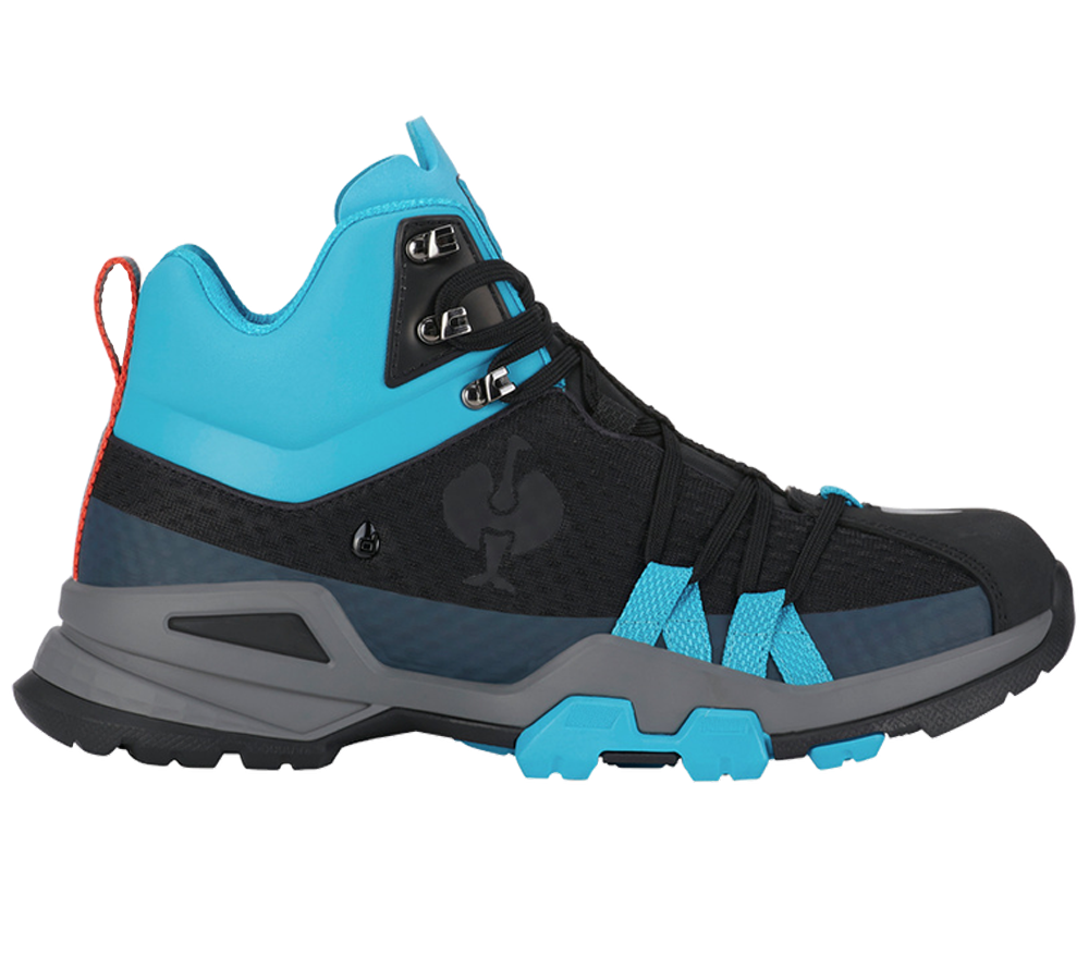 O2: O2 pracovná obuv e.s. Kobuk mid + čierna/nizza modrá