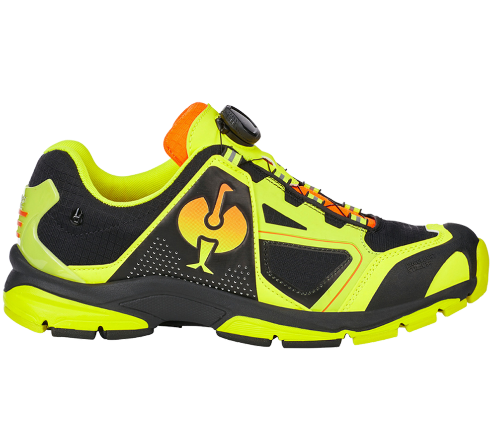 O2: O2 Pracovná obuv e.s. Minkar II + čierna/výstražná žltá/výstražná oranžová