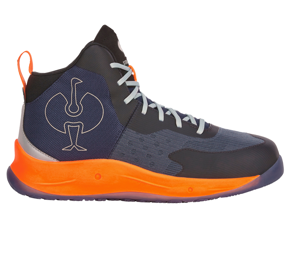 S1P: S1PS bezpečnostná obuv e.s. Marseille mid + tmavomodrá/výstražná oranžová