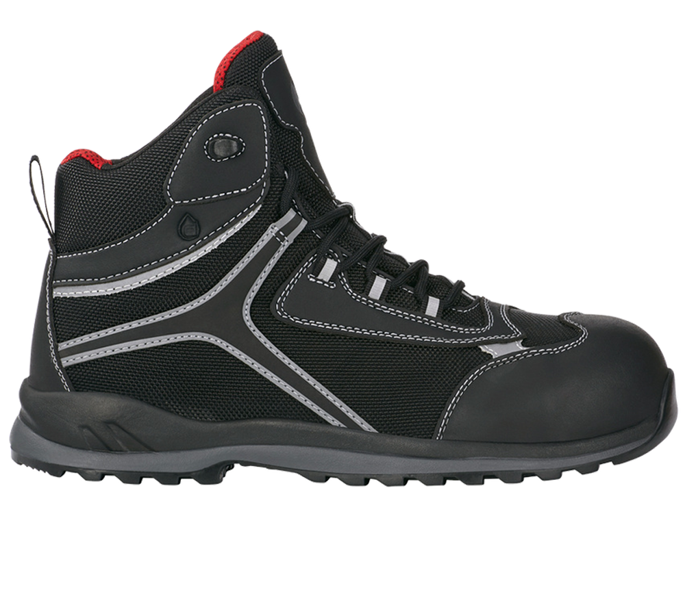 S3: e.s. S3 bezpečnostná obuv Zahnia mid + čierna