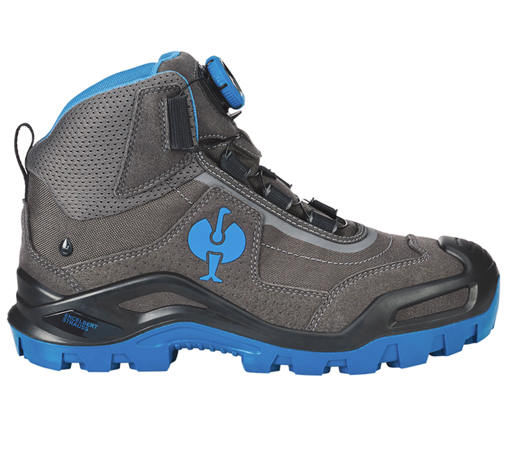 S3: e.s. S3 bezpečnostná obuv Kastra II mid + titánová/enciánová modrá