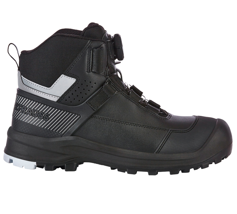 S3: S3 bezpečnostná obuv e.s. Sawato mid + čierna/strieborná