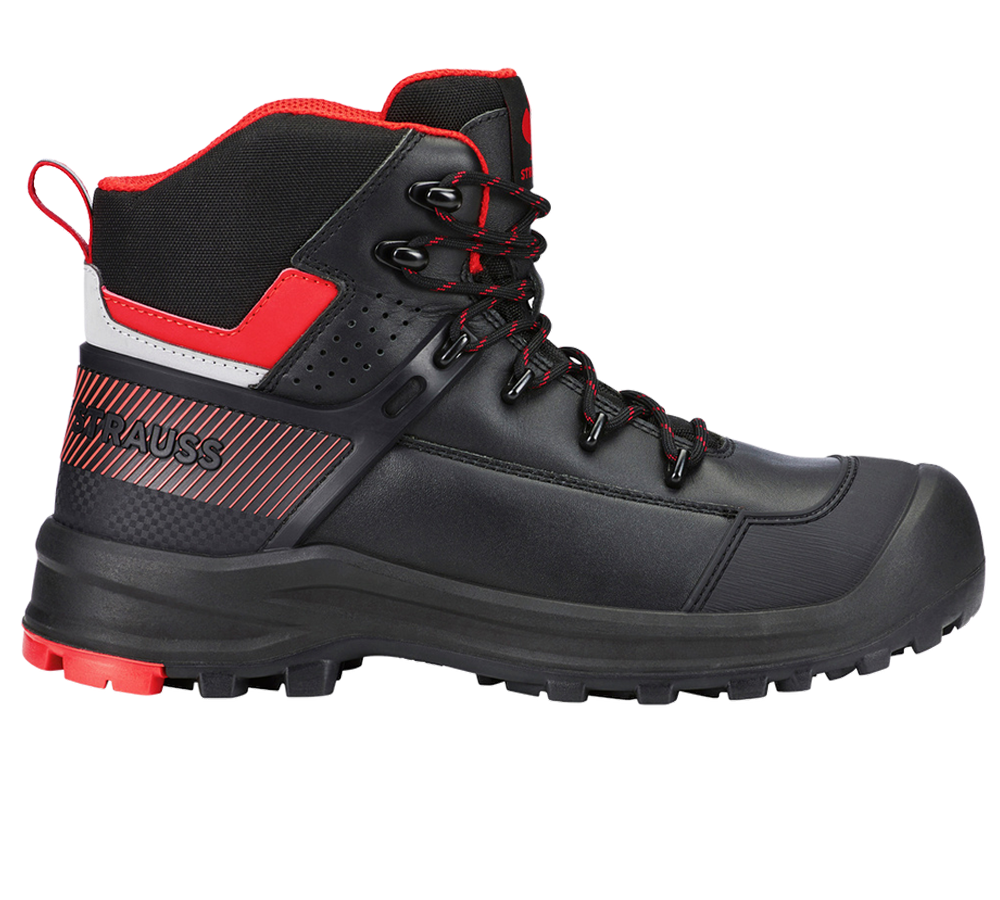 S3: S3 bezpečnostná obuv e.s. Katavi mid + čierna/červená