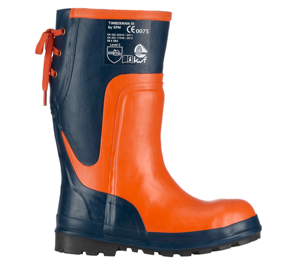 SB: SB lesnícka vysoká bezpeč. obuv Timberman III + modrá/oranžová