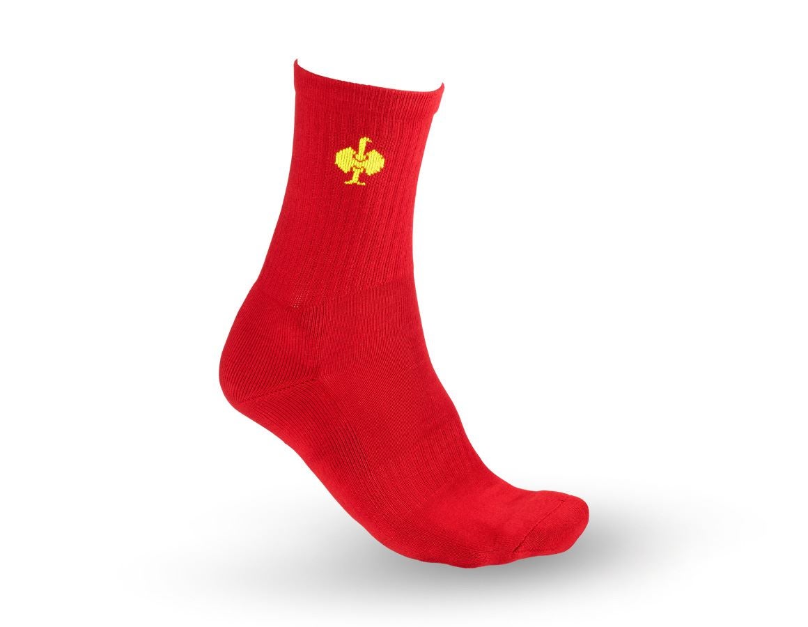Ponožky | Pančuchy: Univerzálne ponožky e.s. Classic light/high + ohnivá červená/výstražná žltá