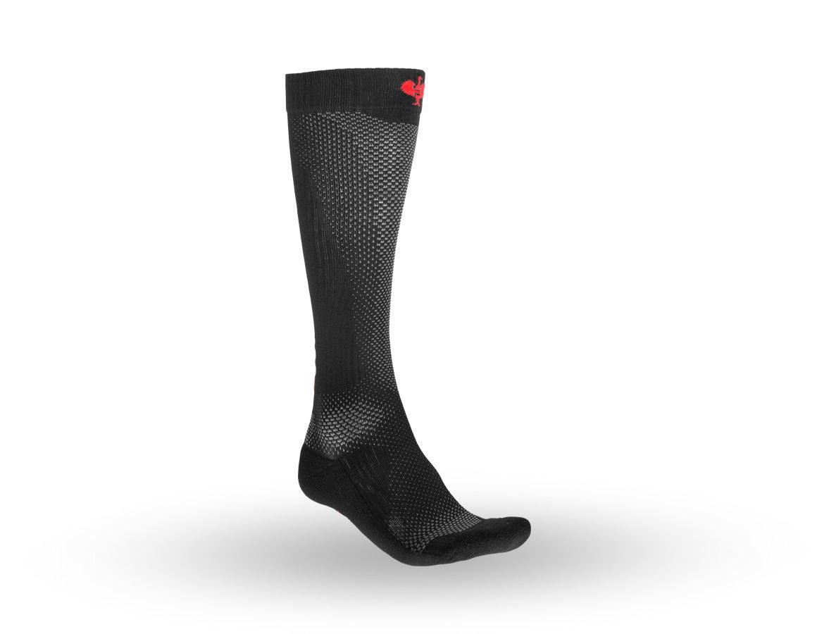 Ponožky | Pančuchy: e.s. Univerzálne ponožky Function light/x-high + čierna/červená strauss