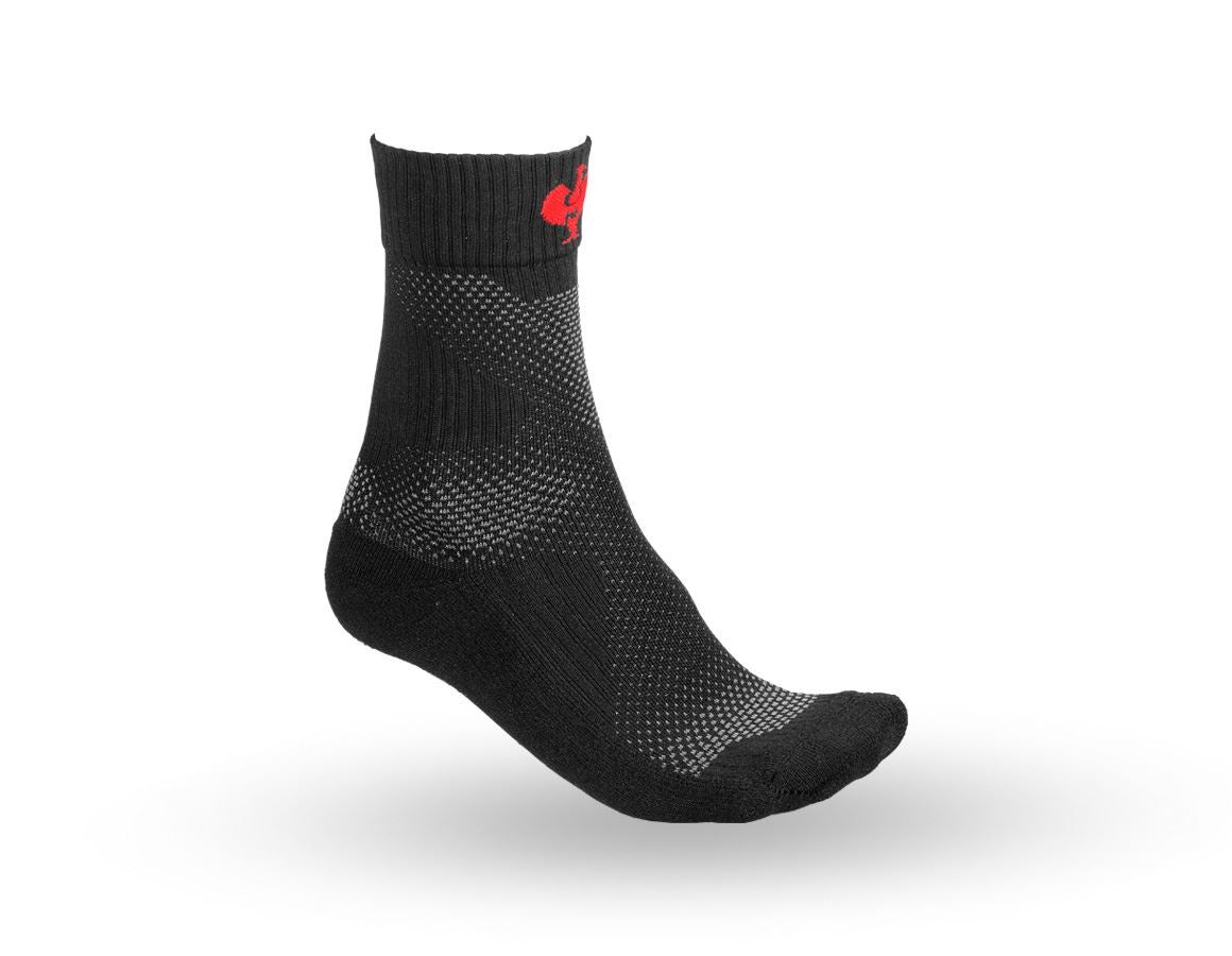 Odevy: e.s. Univerzálne ponožky Function light/high + čierna/červená strauss