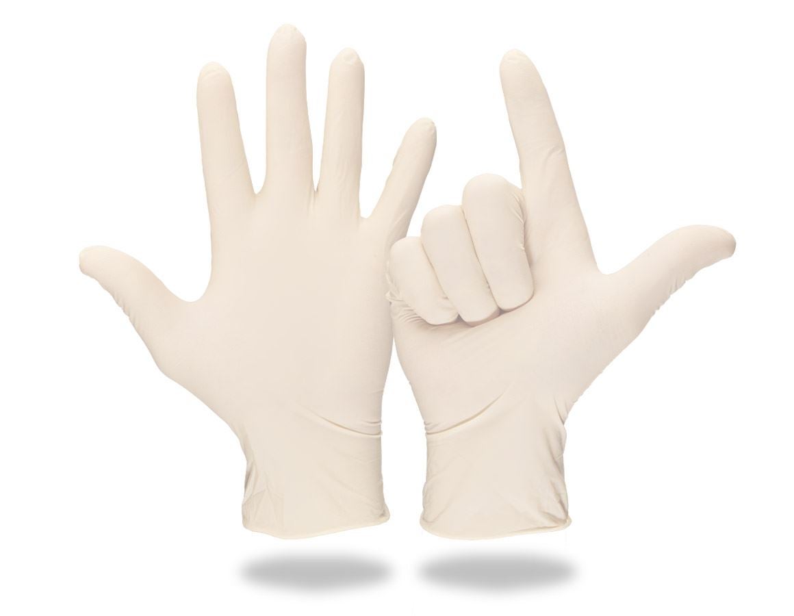 Jednorazové rukavice: Jednorazové latexové vyšetrov. rukavice,jemne púd.
