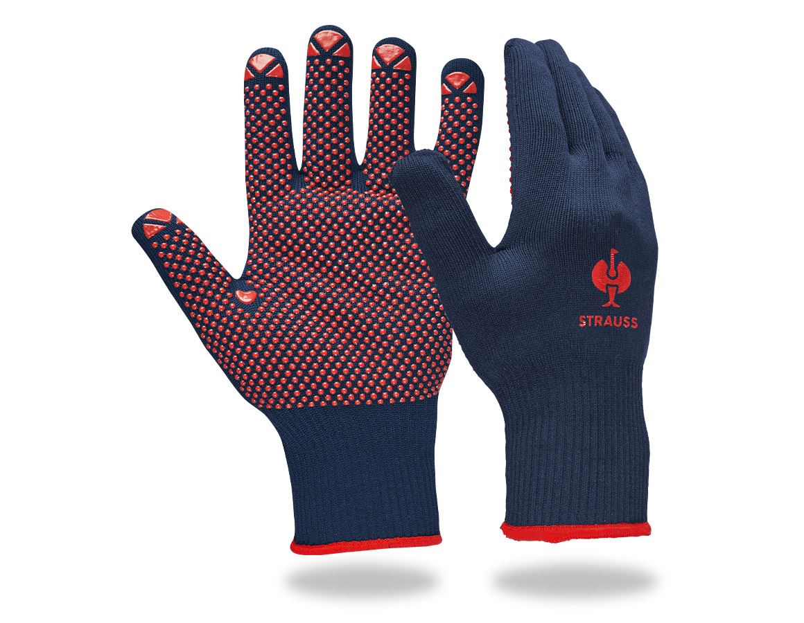 S povrchovou úpravou: Úpletové rukavice z PVC Rondo + modrá