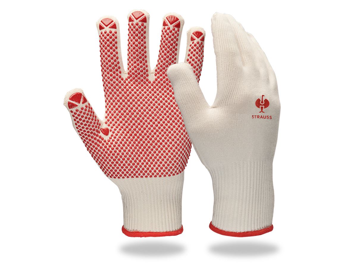 S povrchovou úpravou: Úpletové rukavice z PVC Rondo + biela