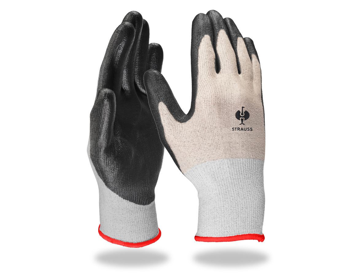 S povrchovou úpravou: PU ochranné rukavice voči prerezaniu, cut B