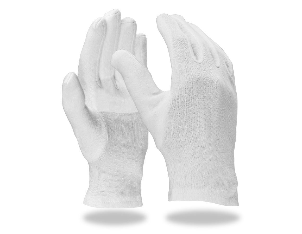 Textil: Trikotové rukavice, zosilnené, balenie 12 kusov + biela