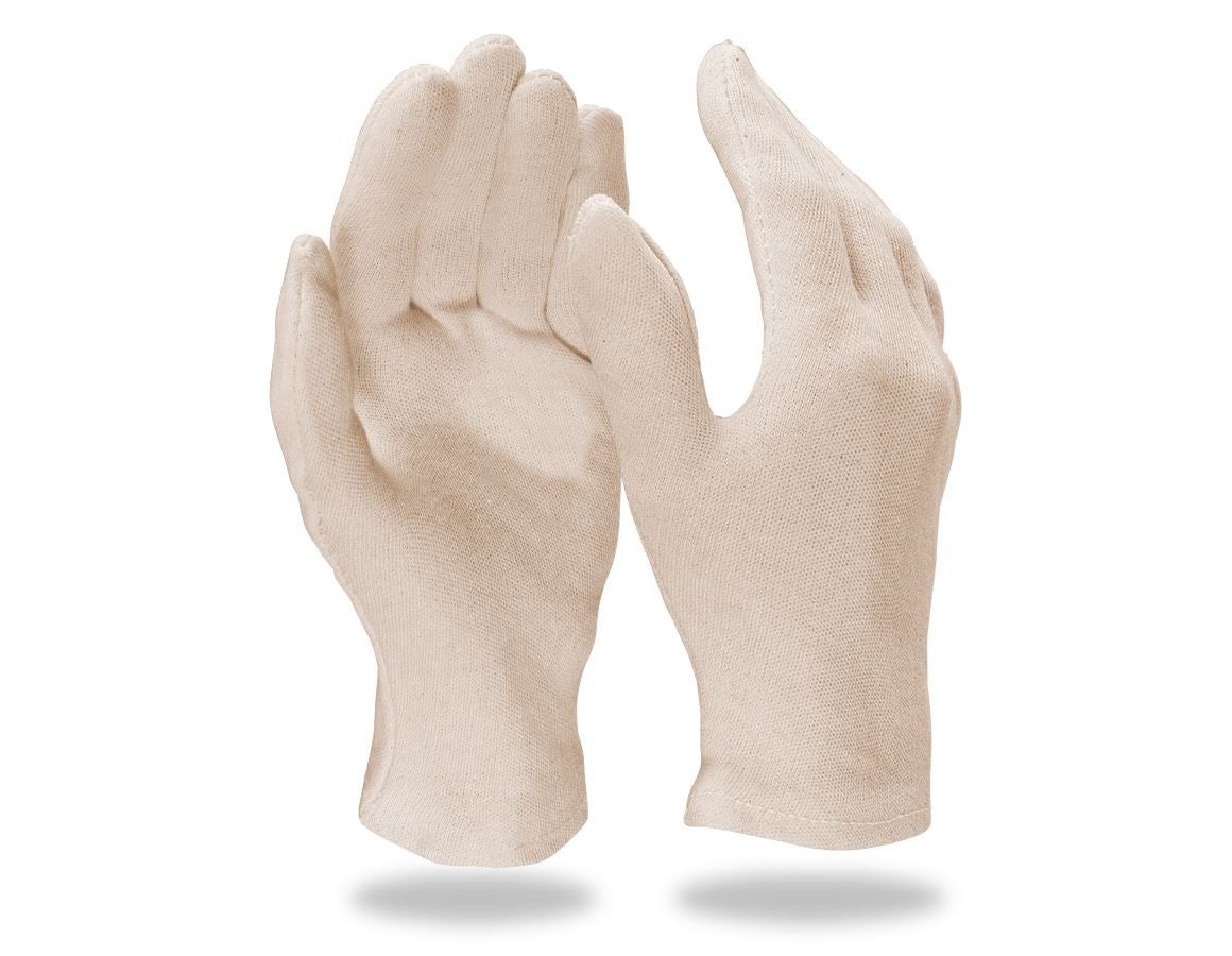 Textil: Trikotové rukavice, prírodné, balenie 12 ks + biela
