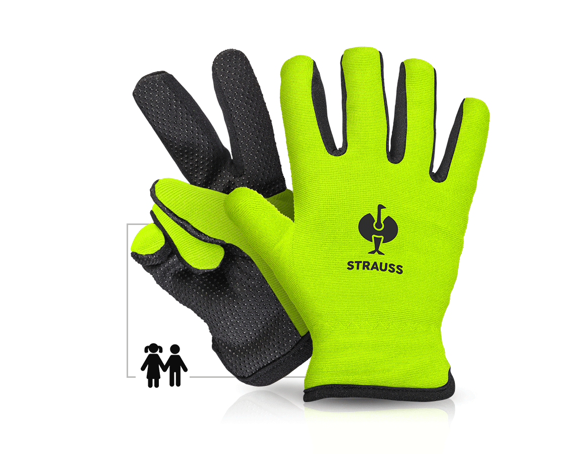 Doplnky: Detské zimné rukavice e.s. Fleece Comfort + výstražná žltá/čierna
