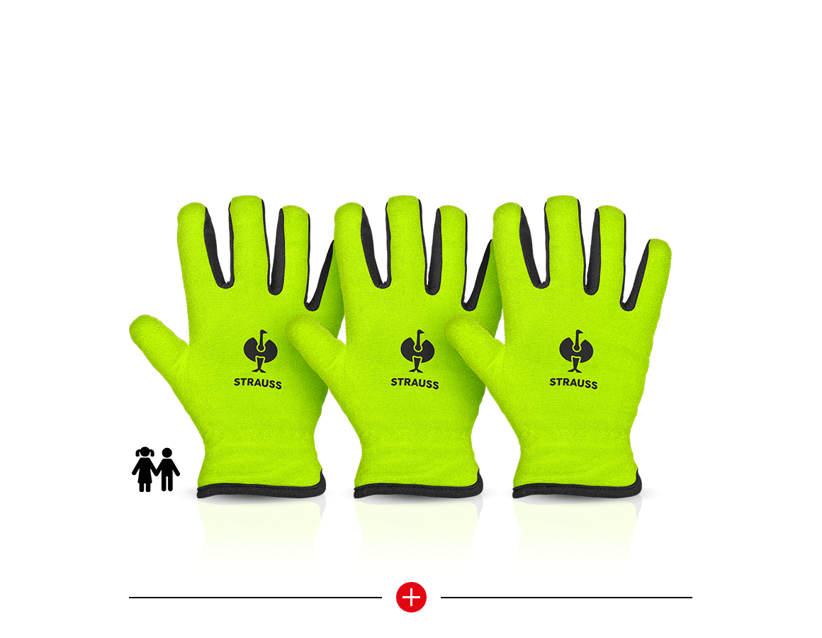 Doplnky: 3 za 2 Detské zimné rukavice e.s. Fleece Comfort + výstražná žltá/čierna