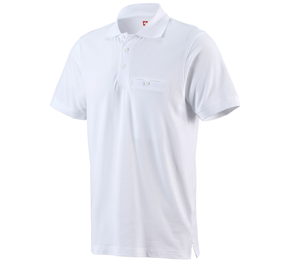 Tričká, pulóvre a košele: Polo tričko e.s. cotton pocket + biela