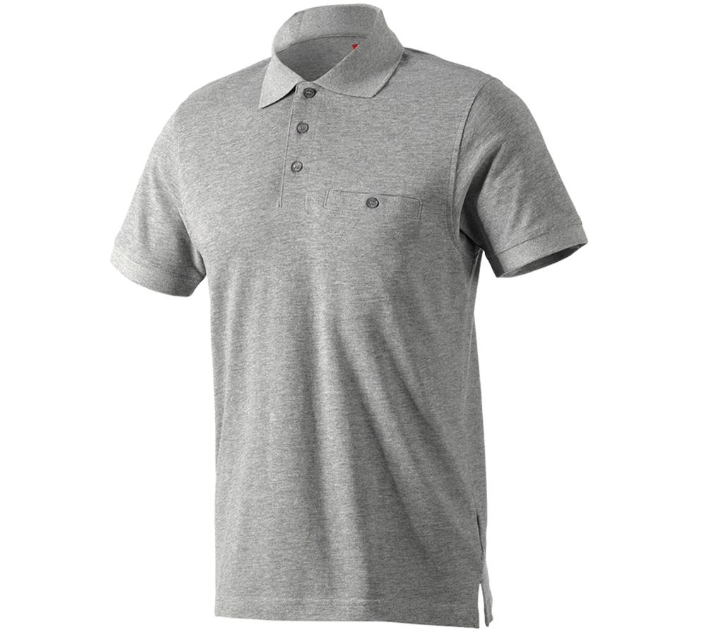 Tričká, pulóvre a košele: Polo tričko e.s. cotton pocket + sivá melírovaná