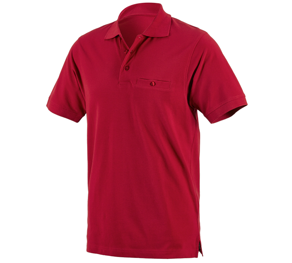 Témy: Polo tričko e.s. cotton pocket + červená