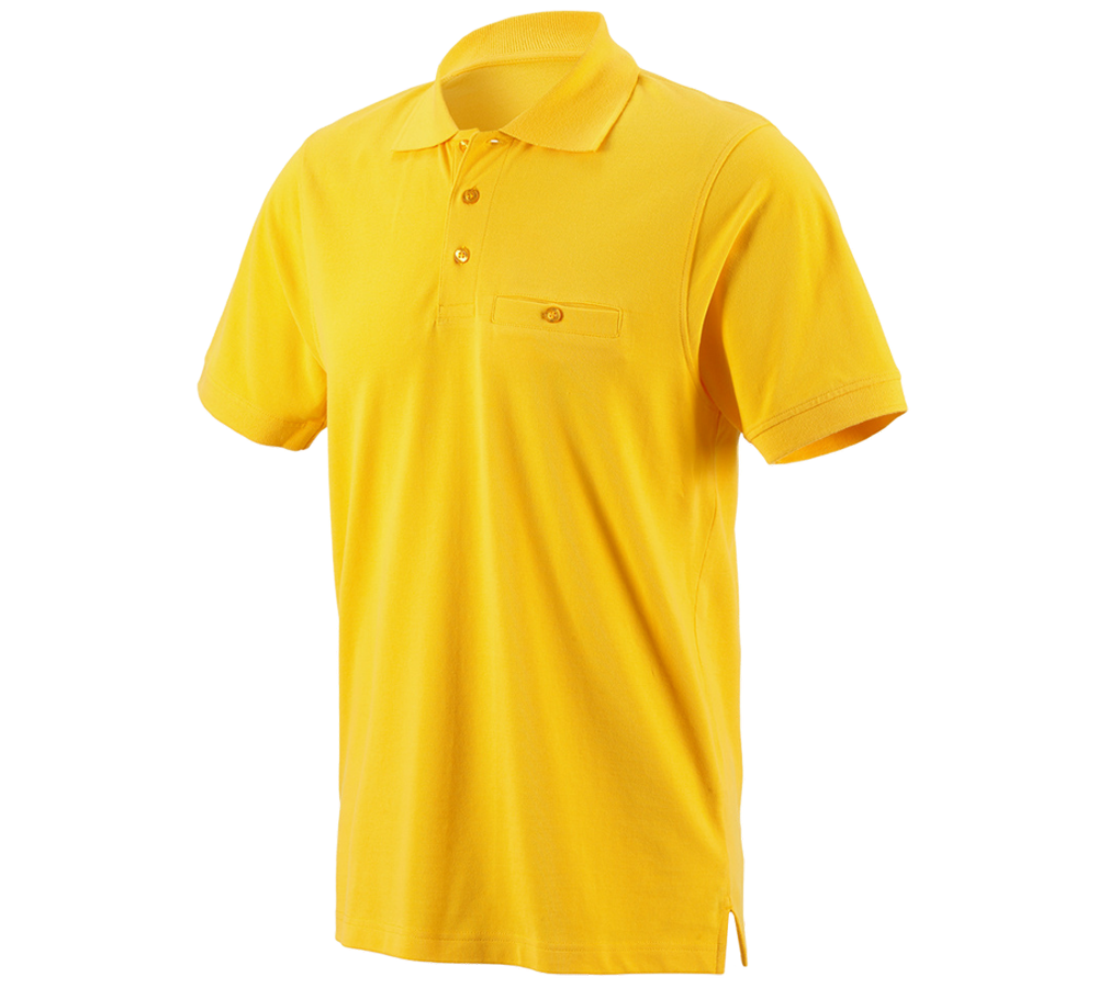 Tričká, pulóvre a košele: Polo tričko e.s. cotton pocket + žltá
