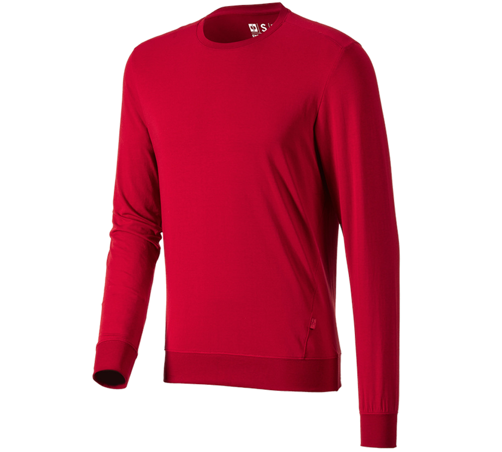 Témy: Tričko s dlhým rukávom e.s. cotton stretch + ohnivá červená