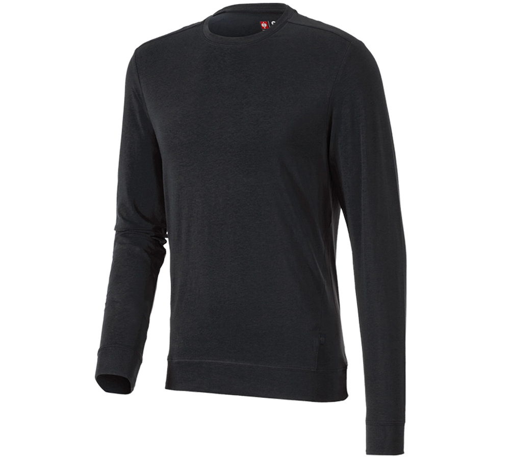 Tričká, pulóvre a košele: Tričko s dlhým rukávom e.s. cotton stretch + čierna
