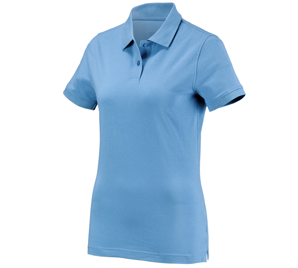 Tričká, pulóvre a košele: Polo tričko e.s. cotton, dámske + azúrová modrá