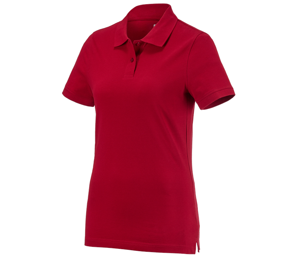 Tričká, pulóvre a košele: Polo tričko e.s. cotton, dámske + ohnivá červená