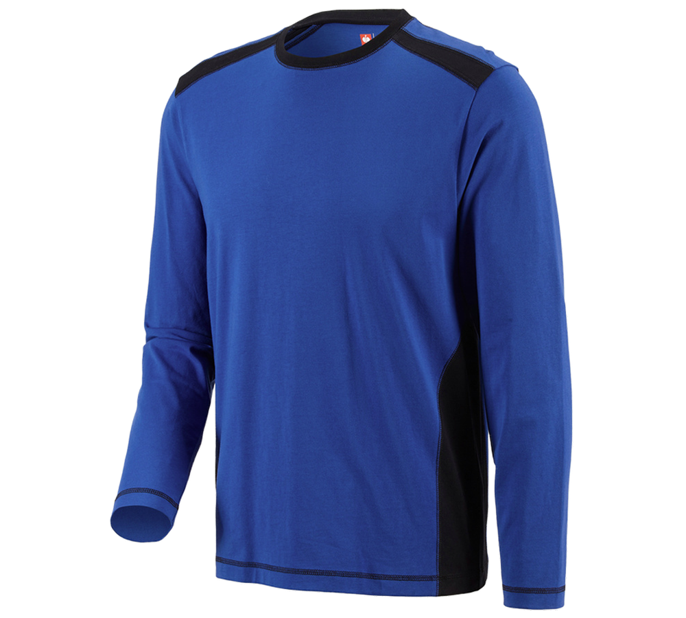 Tričká, pulóvre a košele: Tričko s dlhým rukávom e.s.active cotton + nevadzovo modrá/čierna