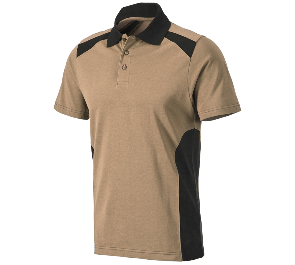 Tričká, pulóvre a košele: Polo tričko cotton e.s.active + kaki/čierna