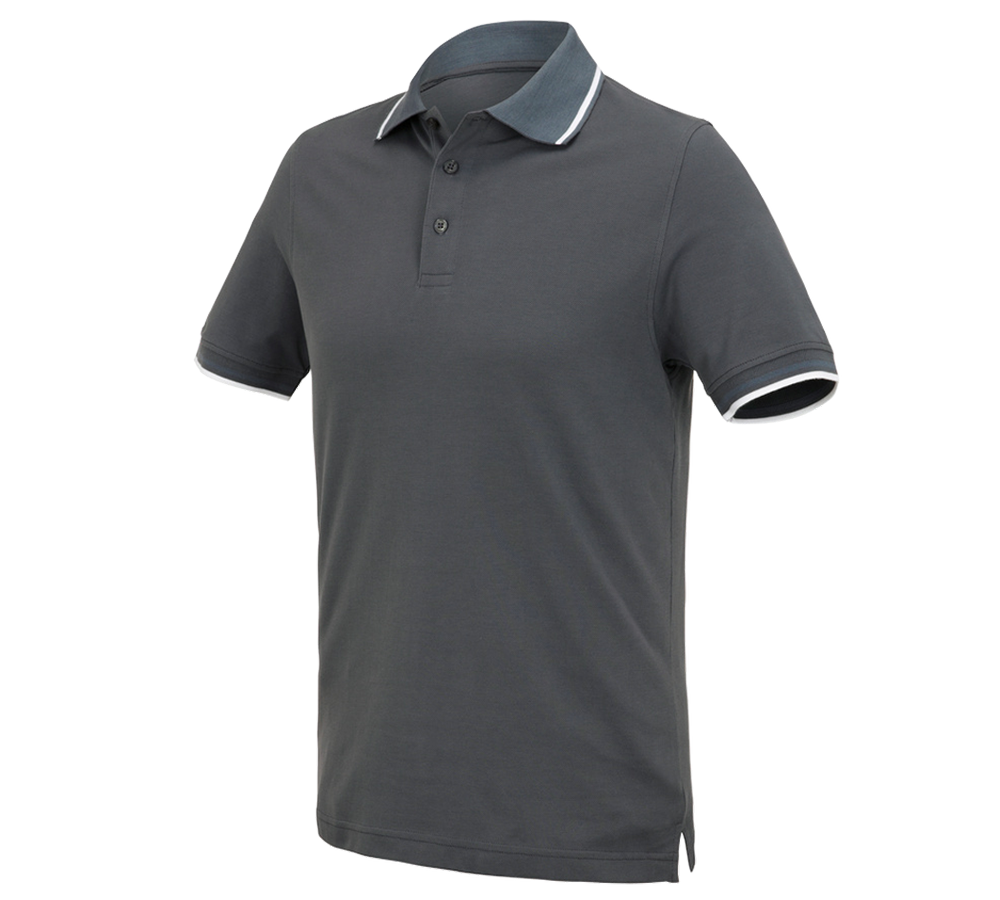 Tričká, pulóvre a košele: Polo tričko e.s. cotton Deluxe Colour + antracitová/cementová