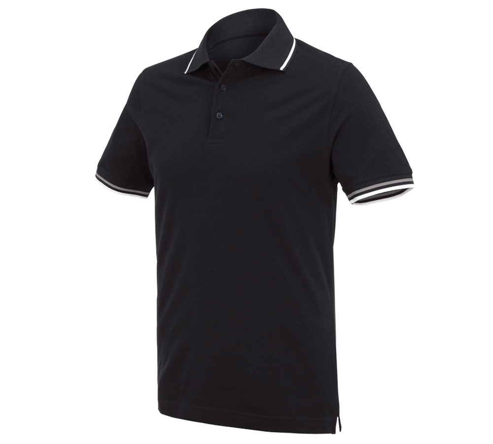 Tričká, pulóvre a košele: Polo tričko e.s. cotton Deluxe Colour + čierna/strieborná
