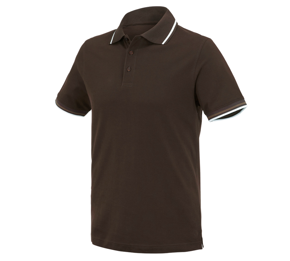 Tričká, pulóvre a košele: Polo tričko e.s. cotton Deluxe Colour + gaštanová/lieskový oriešok