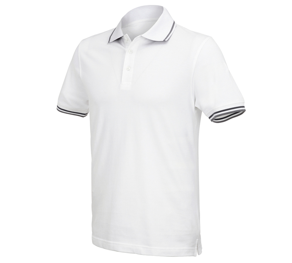 Tričká, pulóvre a košele: Polo tričko e.s. cotton Deluxe Colour + biela/antracitová