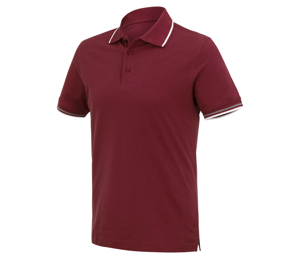 Tričká, pulóvre a košele: Polo tričko e.s. cotton Deluxe Colour + bordová/hliníková