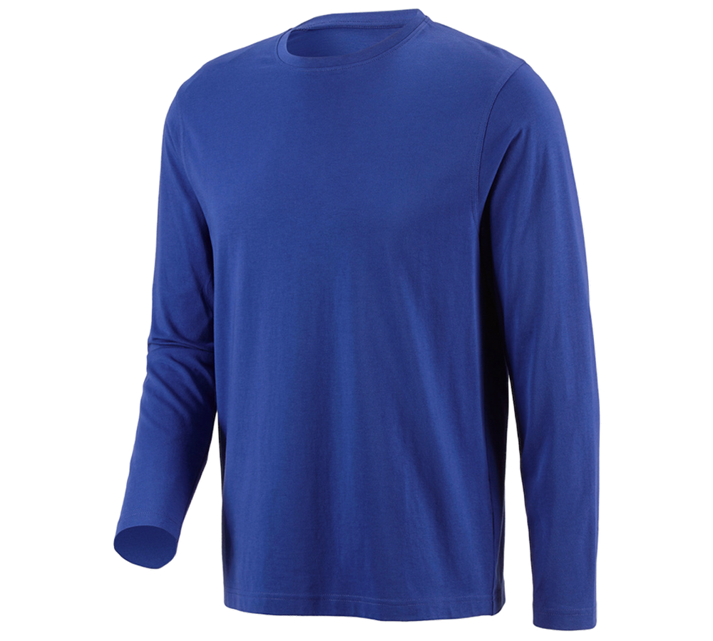Tričká, pulóvre a košele: Tričko s dlhým rukávom e.s. cotton + nevadzovo modrá