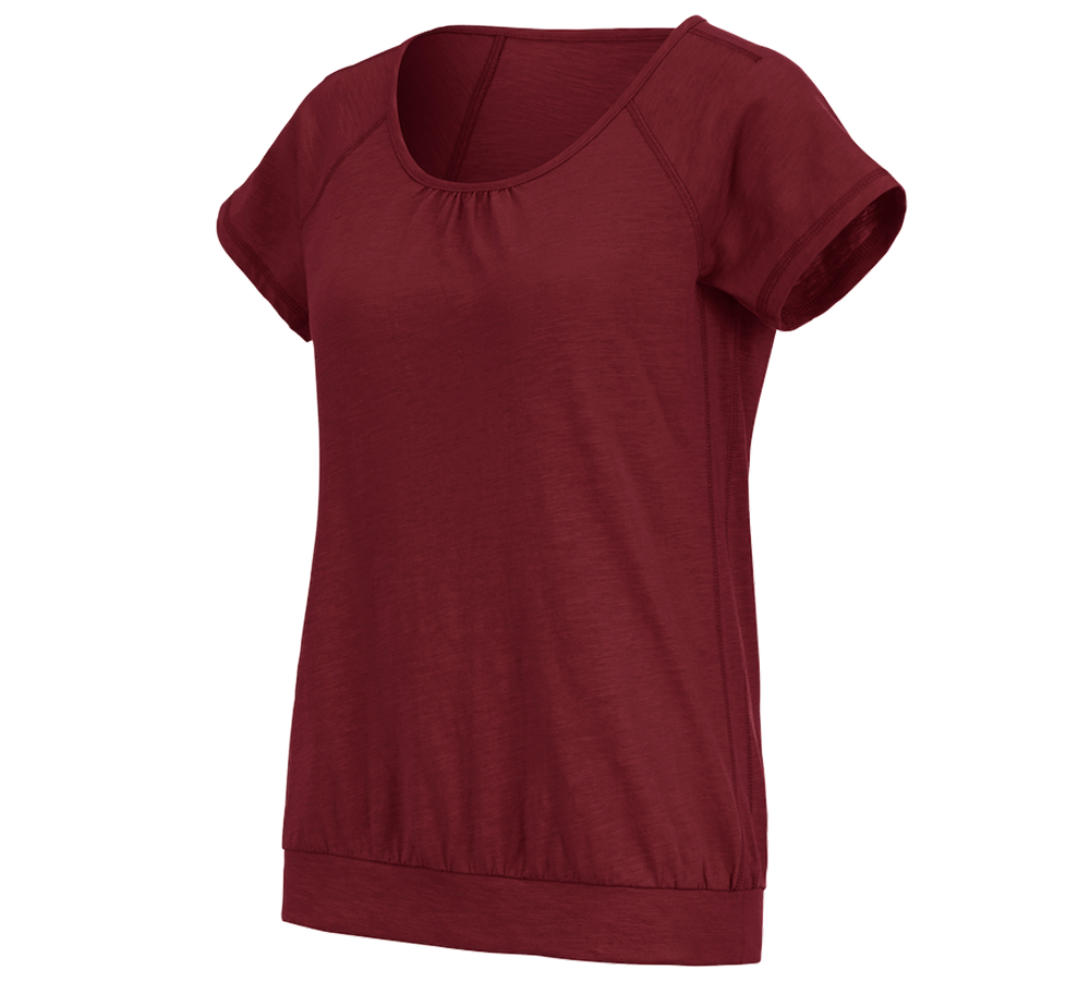 Tričká, pulóvre a košele: Tričko e.s. cotton slub, dámske + rubínová