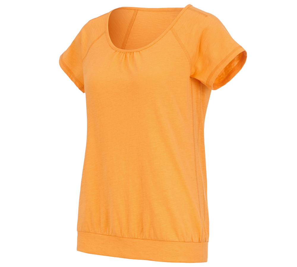 Tričká, pulóvre a košele: Tričko e.s. cotton slub, dámske + svetlooranžová