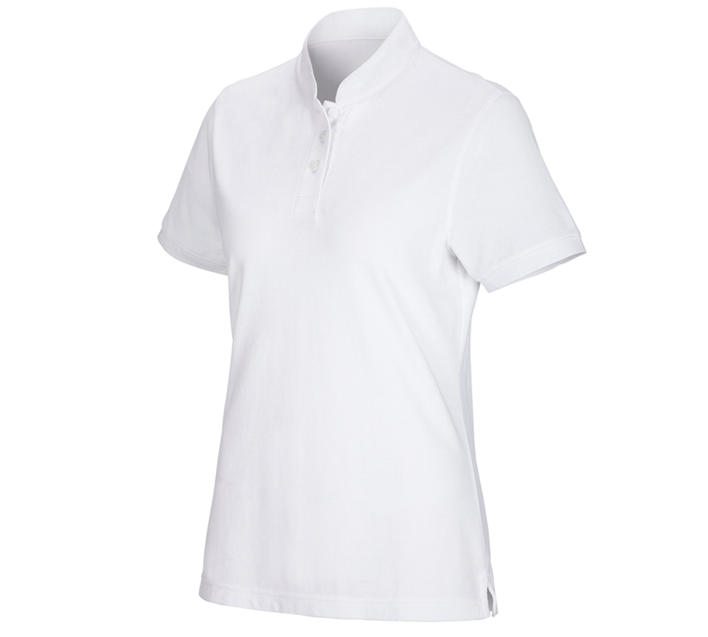 Tričká, pulóvre a košele: Polo tričko e.s. cotton Mandarin, dámske + biela