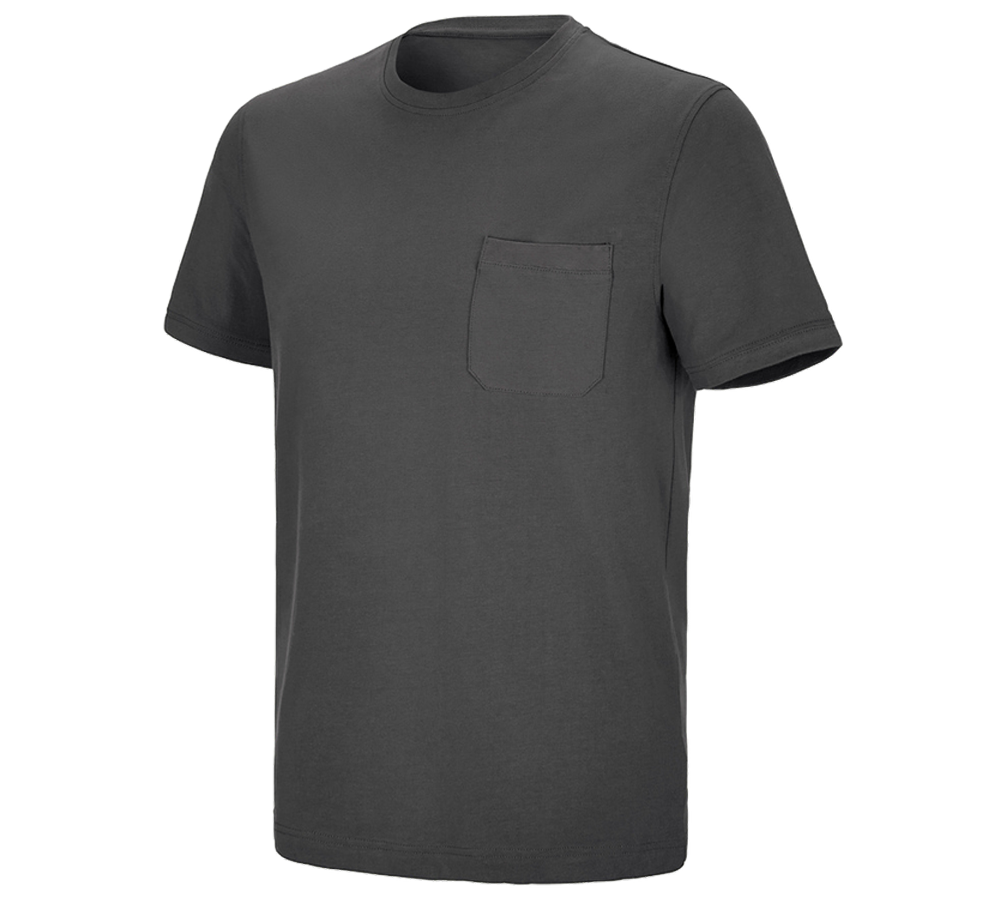 Tričká, pulóvre a košele: Tričko e.s. cotton stretch Pocket + antracitová