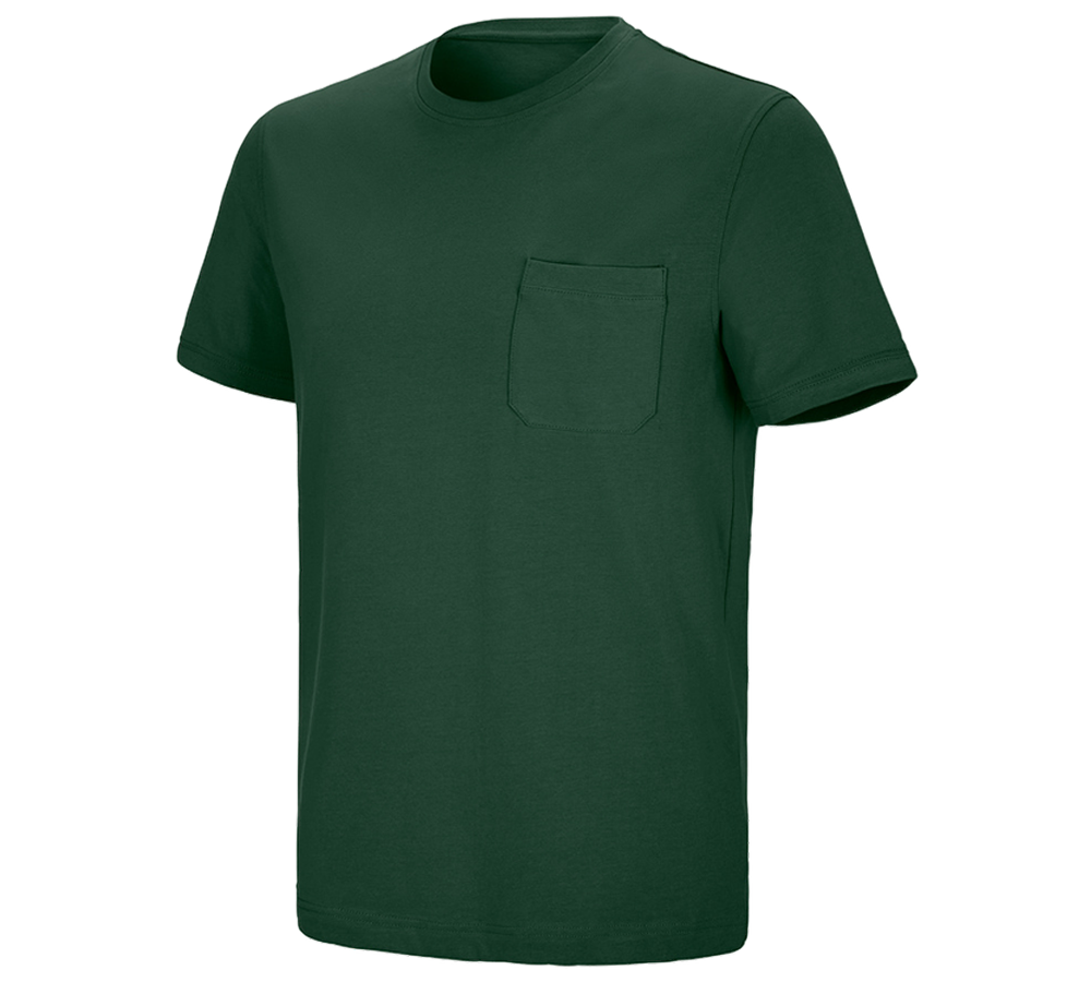 Tričká, pulóvre a košele: Tričko e.s. cotton stretch Pocket + zelená